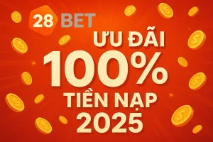 ưu đãi 100% tiền nạp 2025